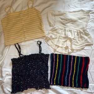 Tanks/tube tops sizes XS/S